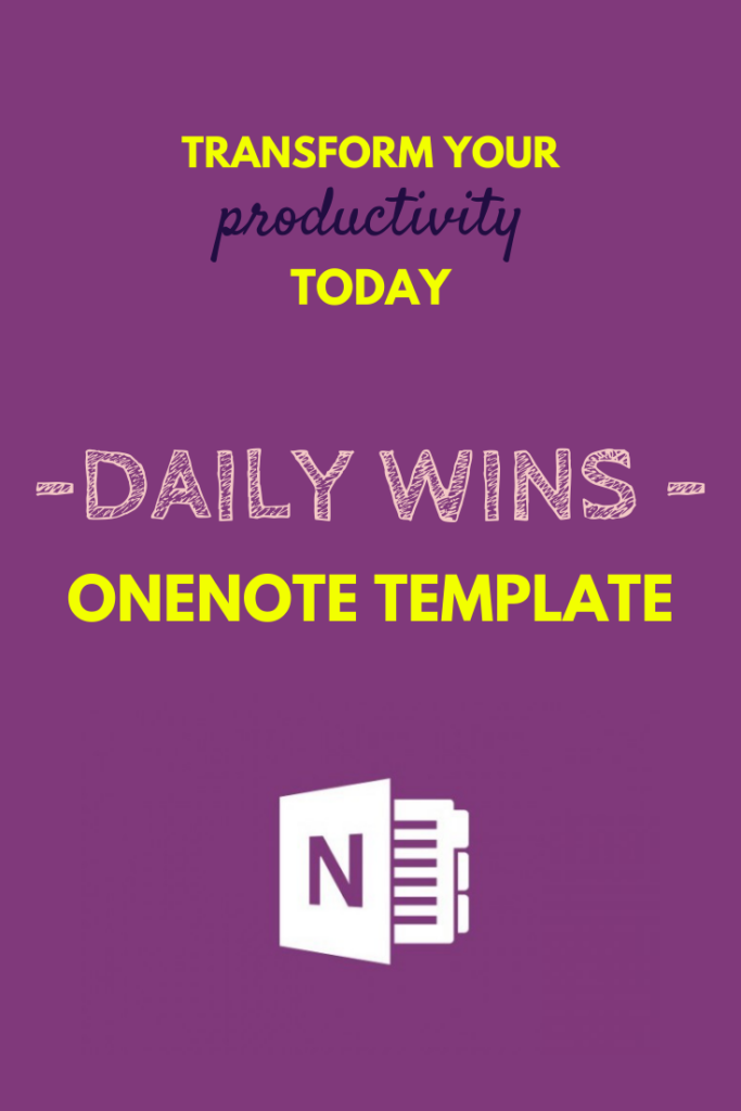 Are you looking for the best OneNote Template to improve your productivity today? You'll love this simple, bullet journal style daily wins planner. 