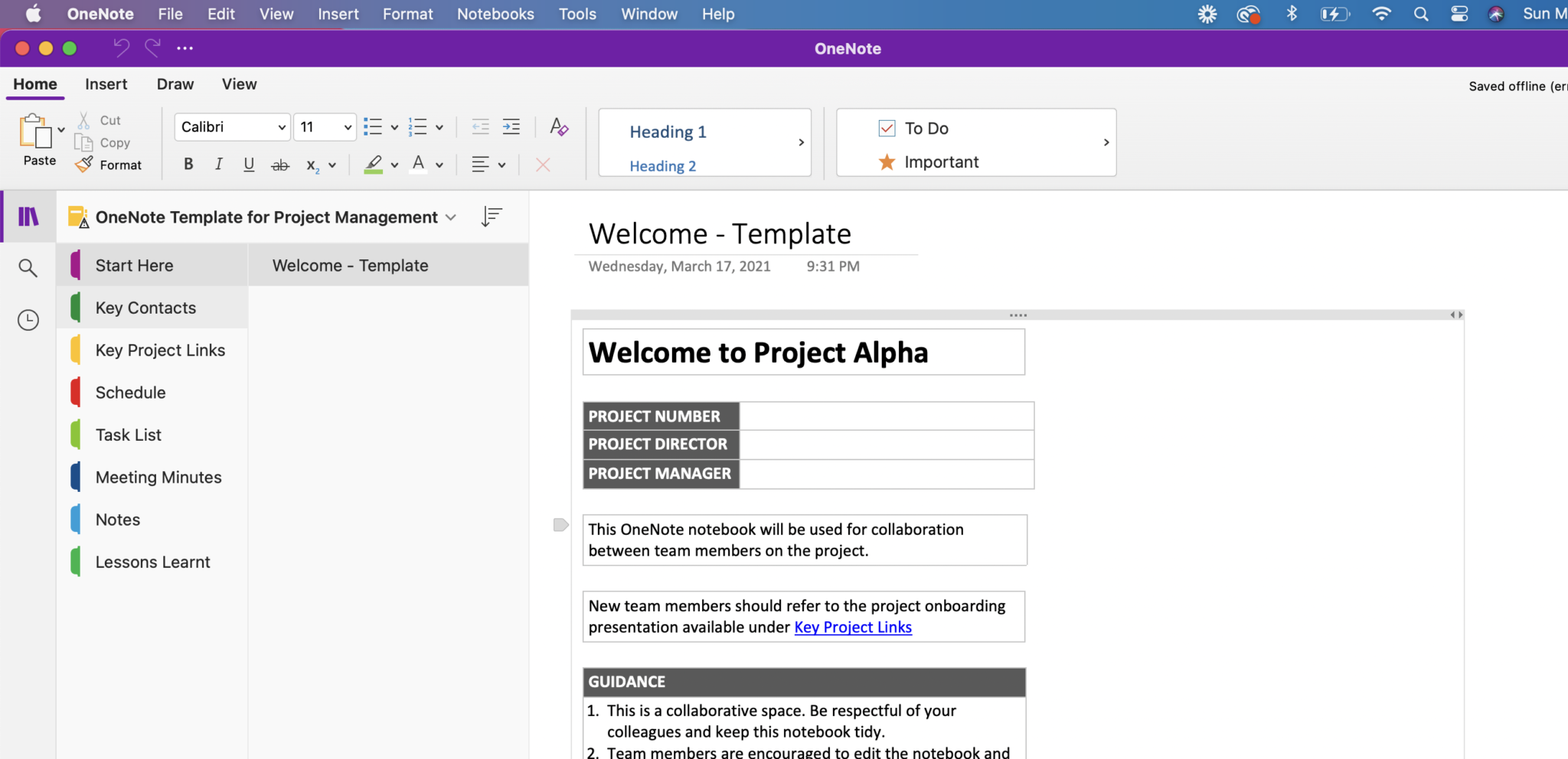 OneNote Template For Project Collaboration The Better Grind