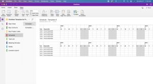 project planning in onenote