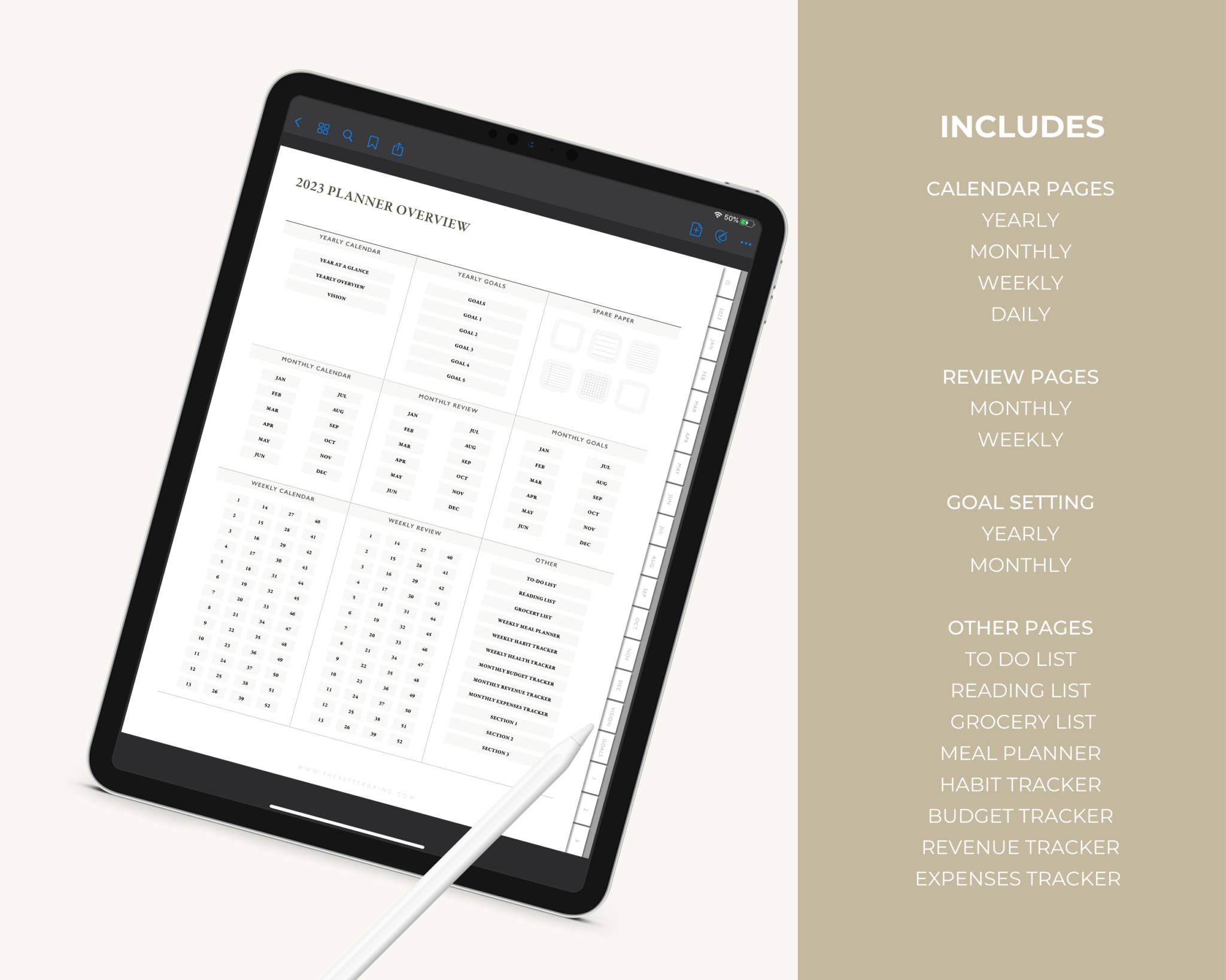 Free Digital Planner for Ipad 2022 The Better Grind